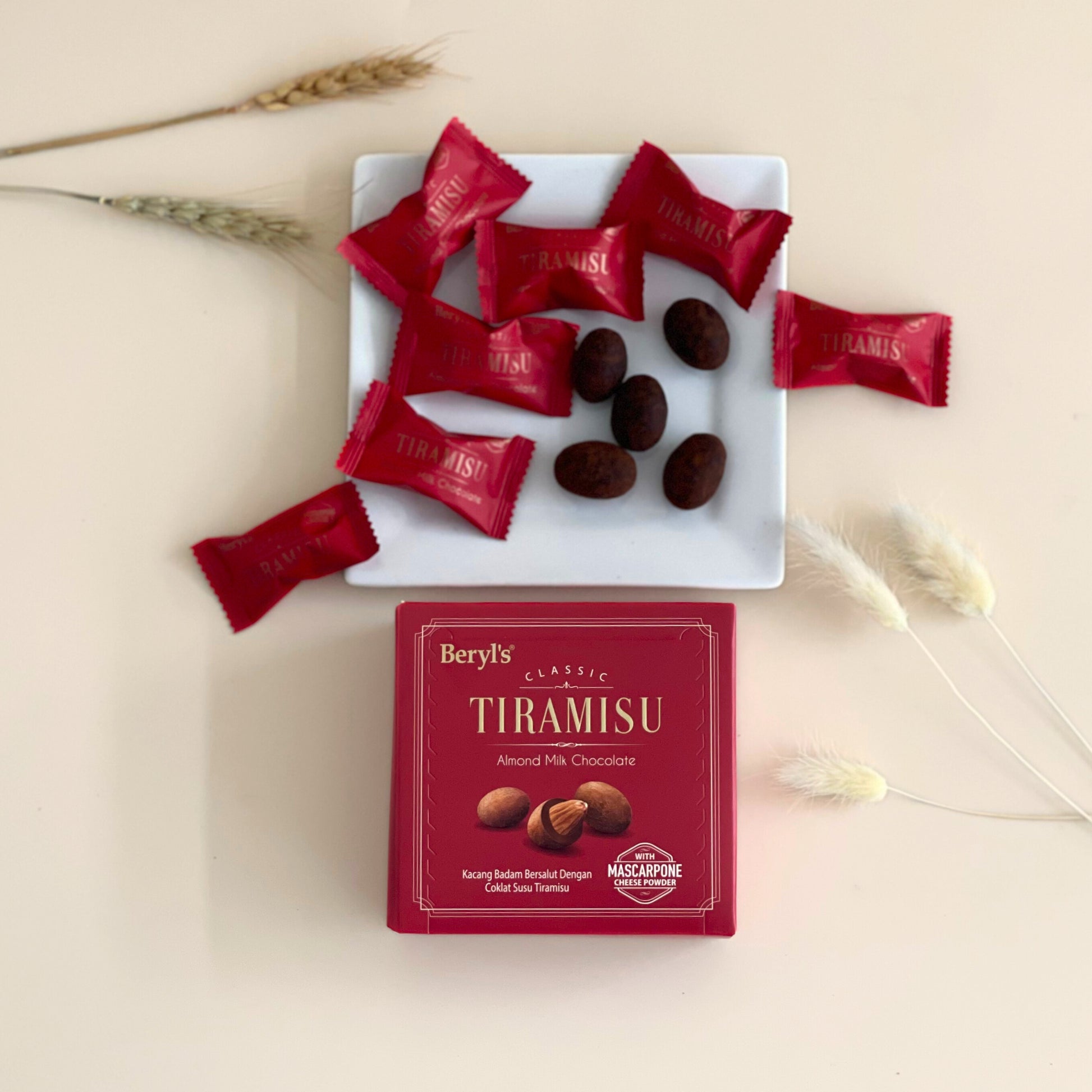 Tiramisu Almond Milk Chocolate (65g) Beryl's