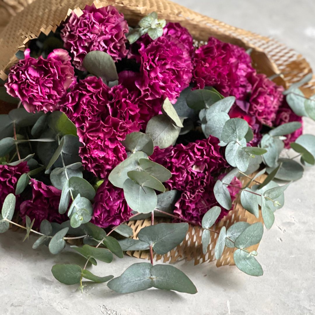 Purple Carnations Happy Bunch