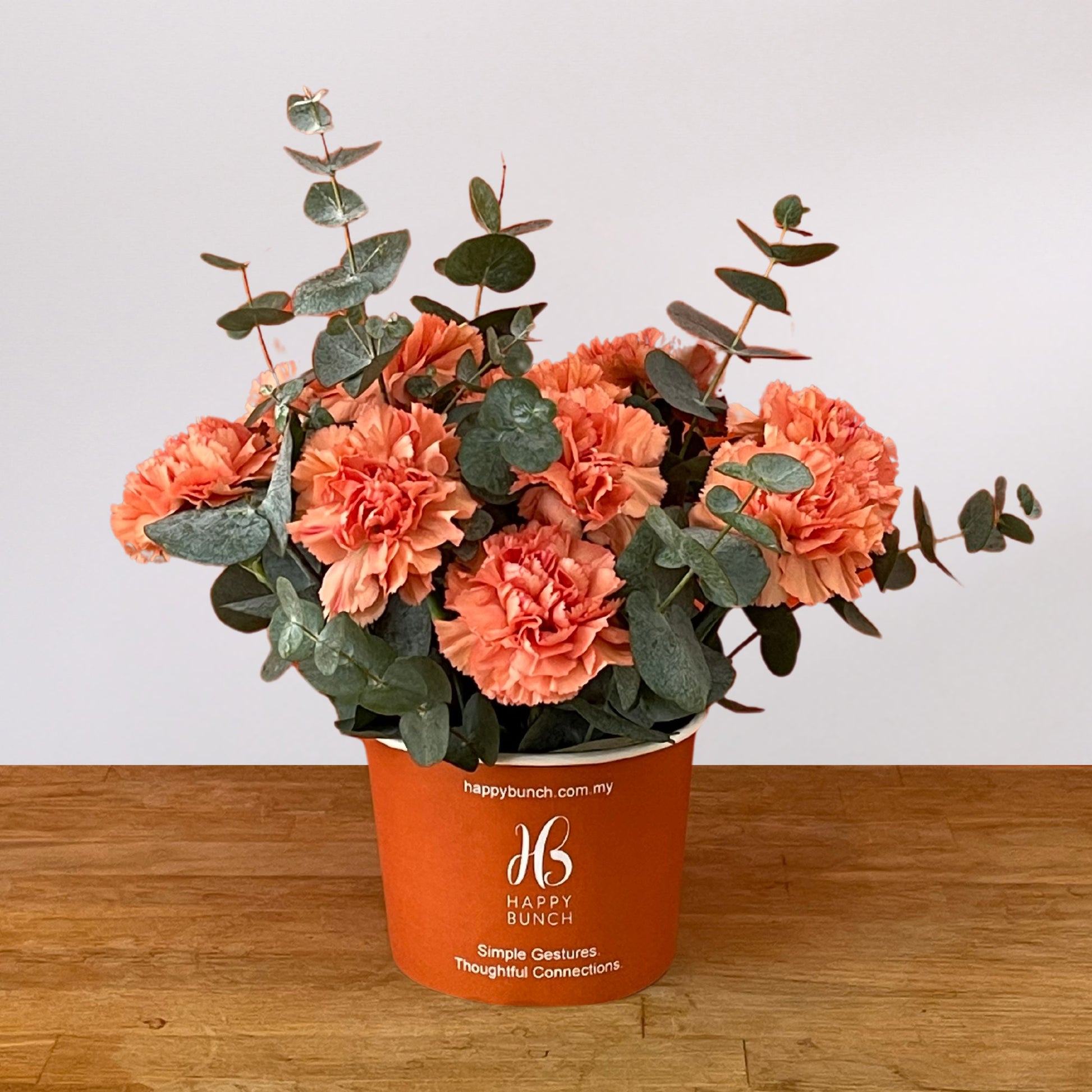 Orange Carnation Table Top Happy Bunch