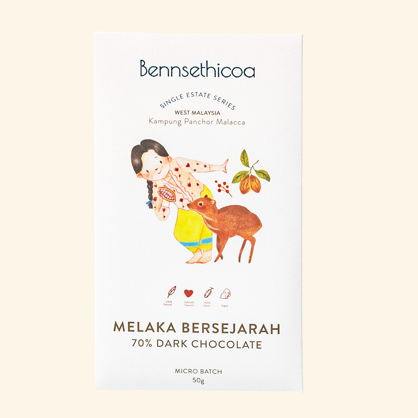 Benns Ethicoa Melaka Bersejarah (70% Kampung Panchor Malacca Dark Chocolate)