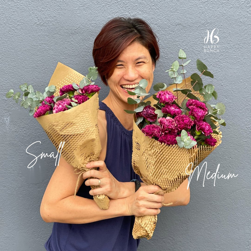 Purple Carnations Bouquet Happy Bunch Malaysia