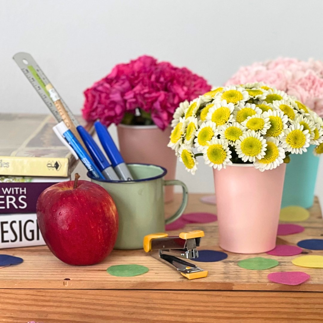 Teacher's Day Mini Flower Cups - Happy Bunch Malaysia (1102420U)