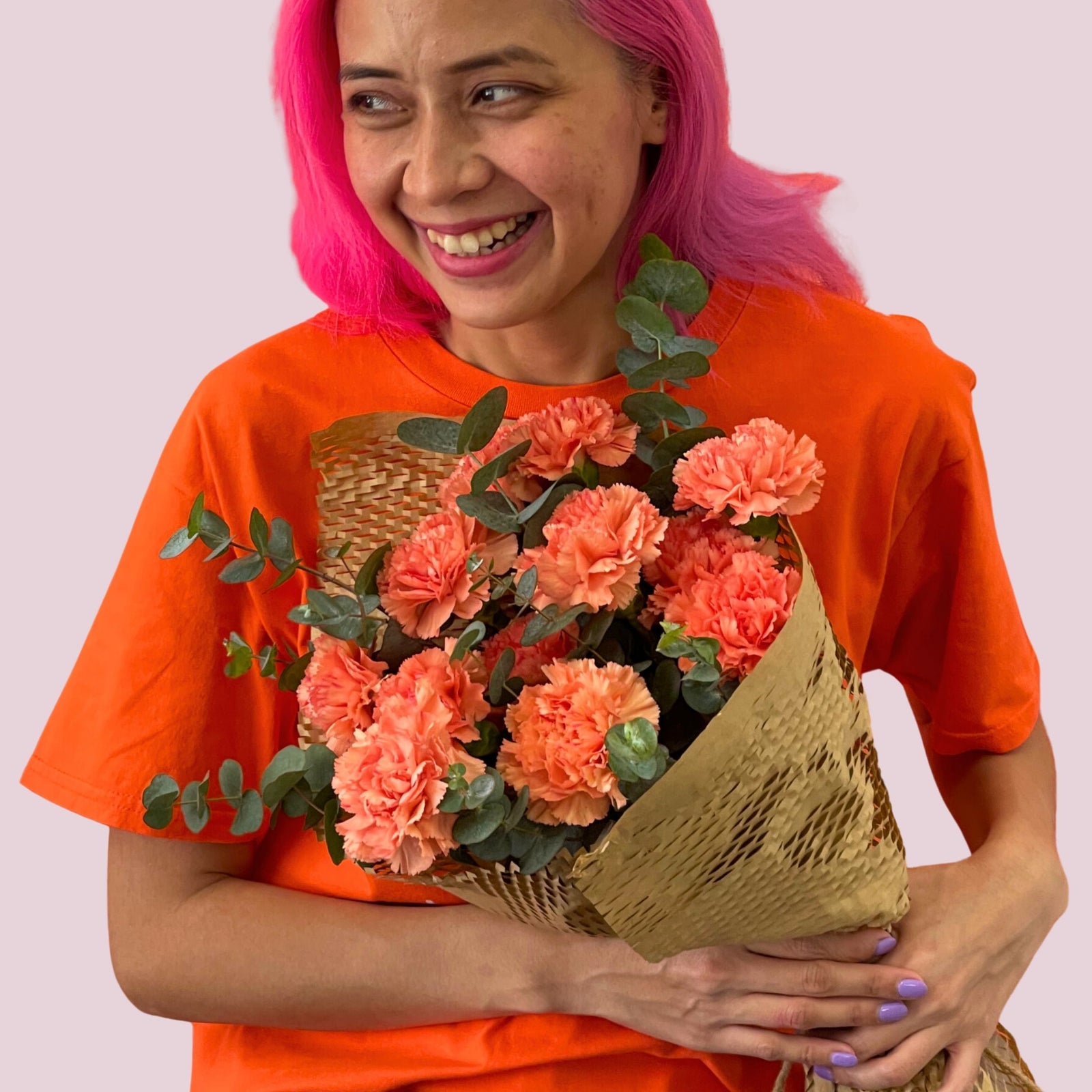 Orange Carnation Happy Bunch