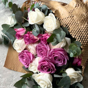 Purple & White Roses view 6