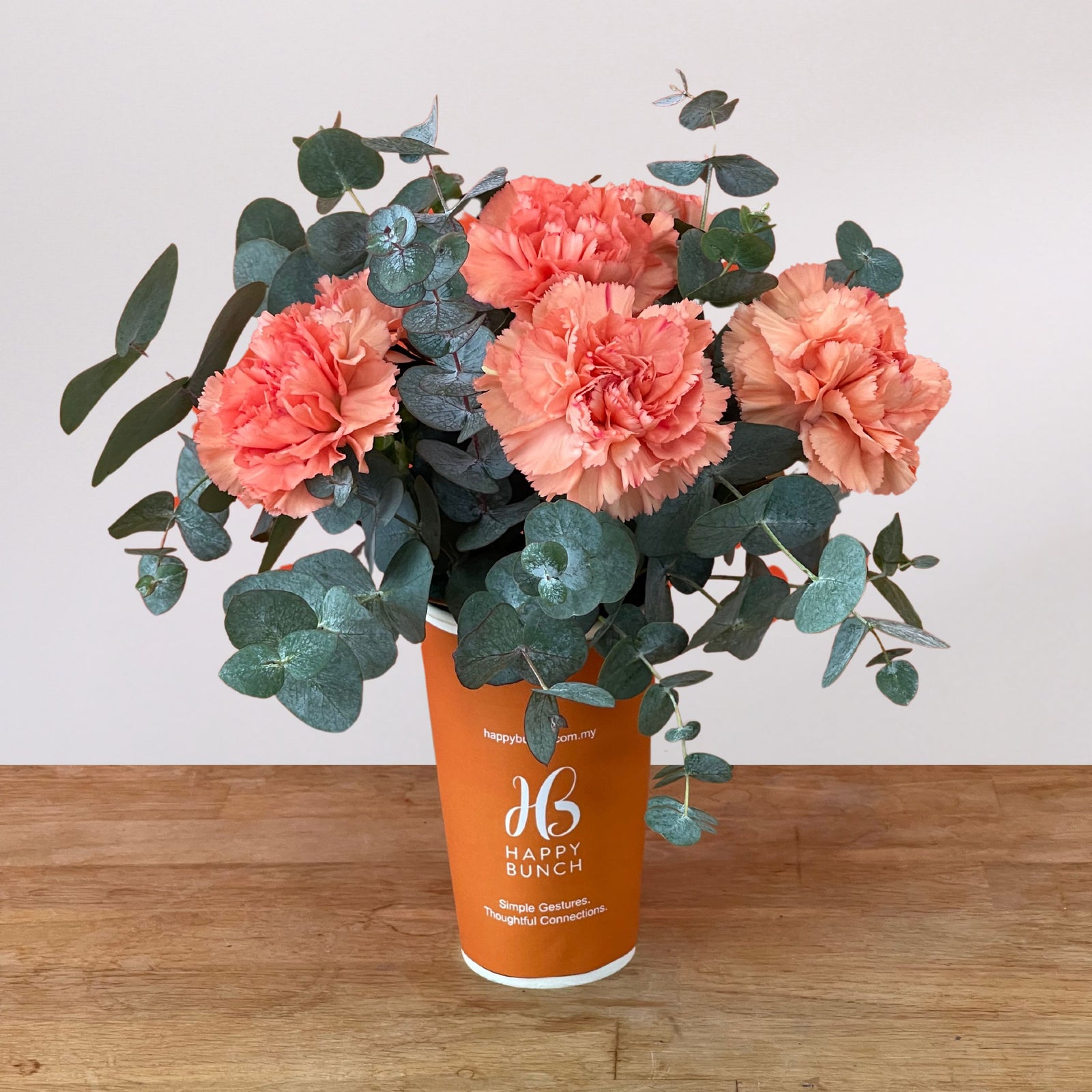 Orange Carnation Table Top Happy Bunch