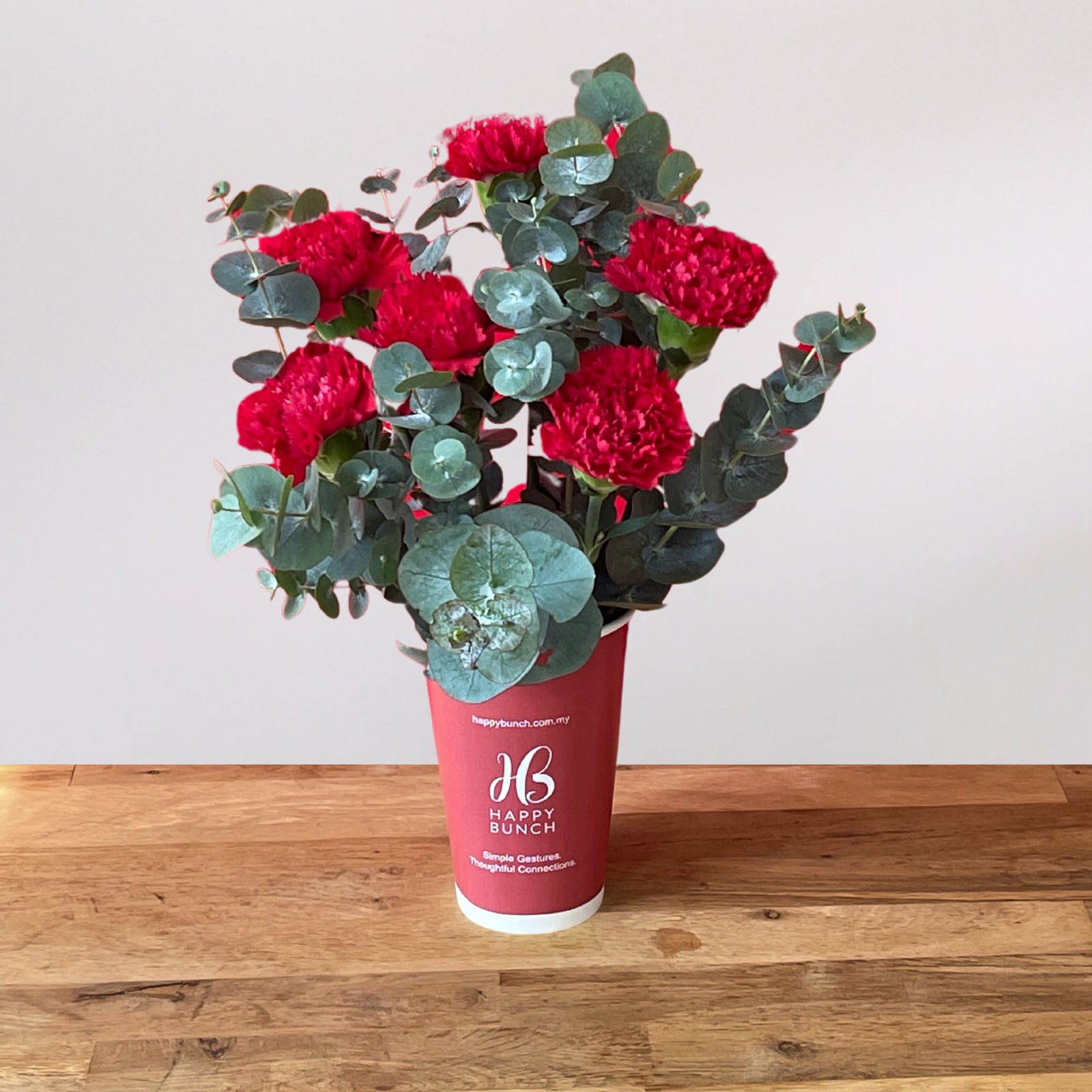 Red Carnation Table Top Happy Bunch