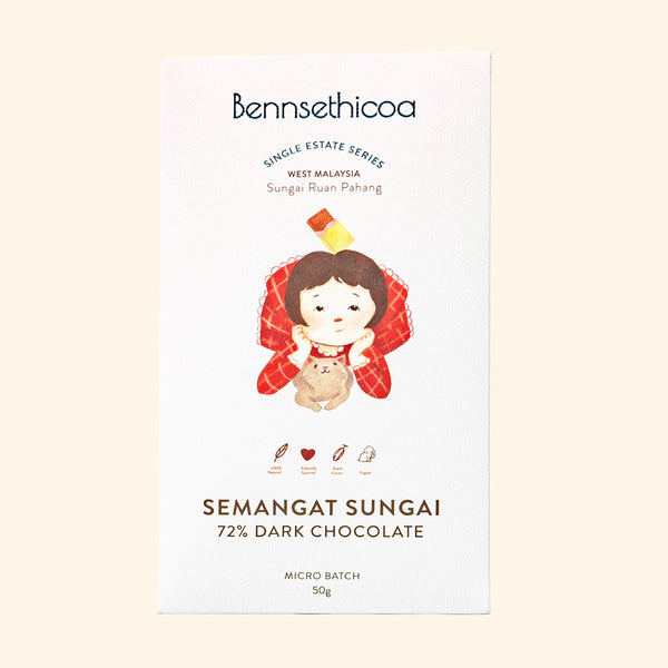 Benns Ethicoa Semangat Sungai (72% Sungai Ruan Pahang Dark Chocolate)