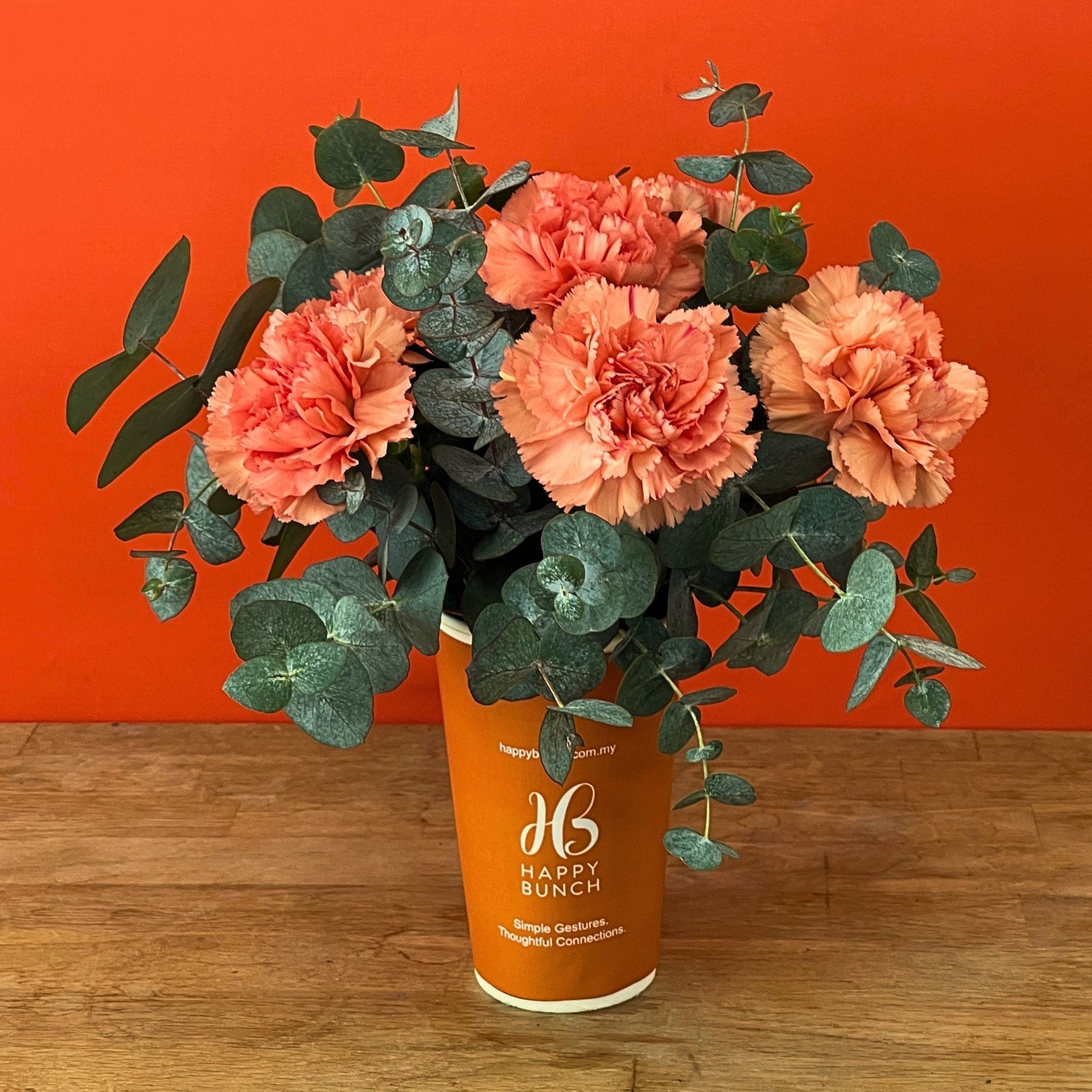 Orange Carnation Bouquet - Happy Bunch Malaysia (1102420U)