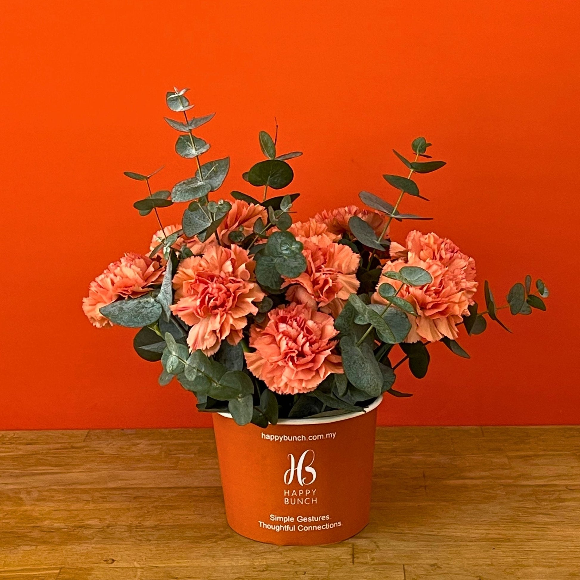 Orange Carnation Bouquet - Happy Bunch Malaysia (1102420U)