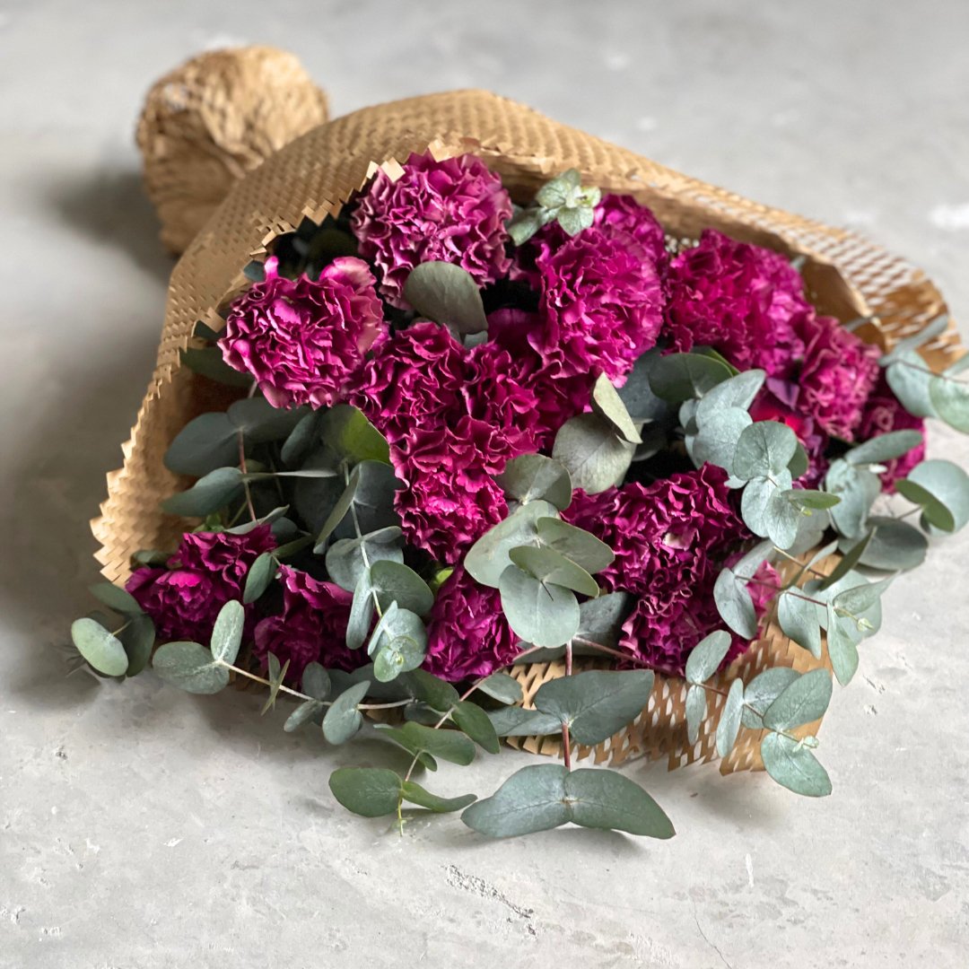 Purple Carnations Bouquet - Happy Bunch