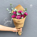 Purple Carnations Bouquet - Happy Bunch