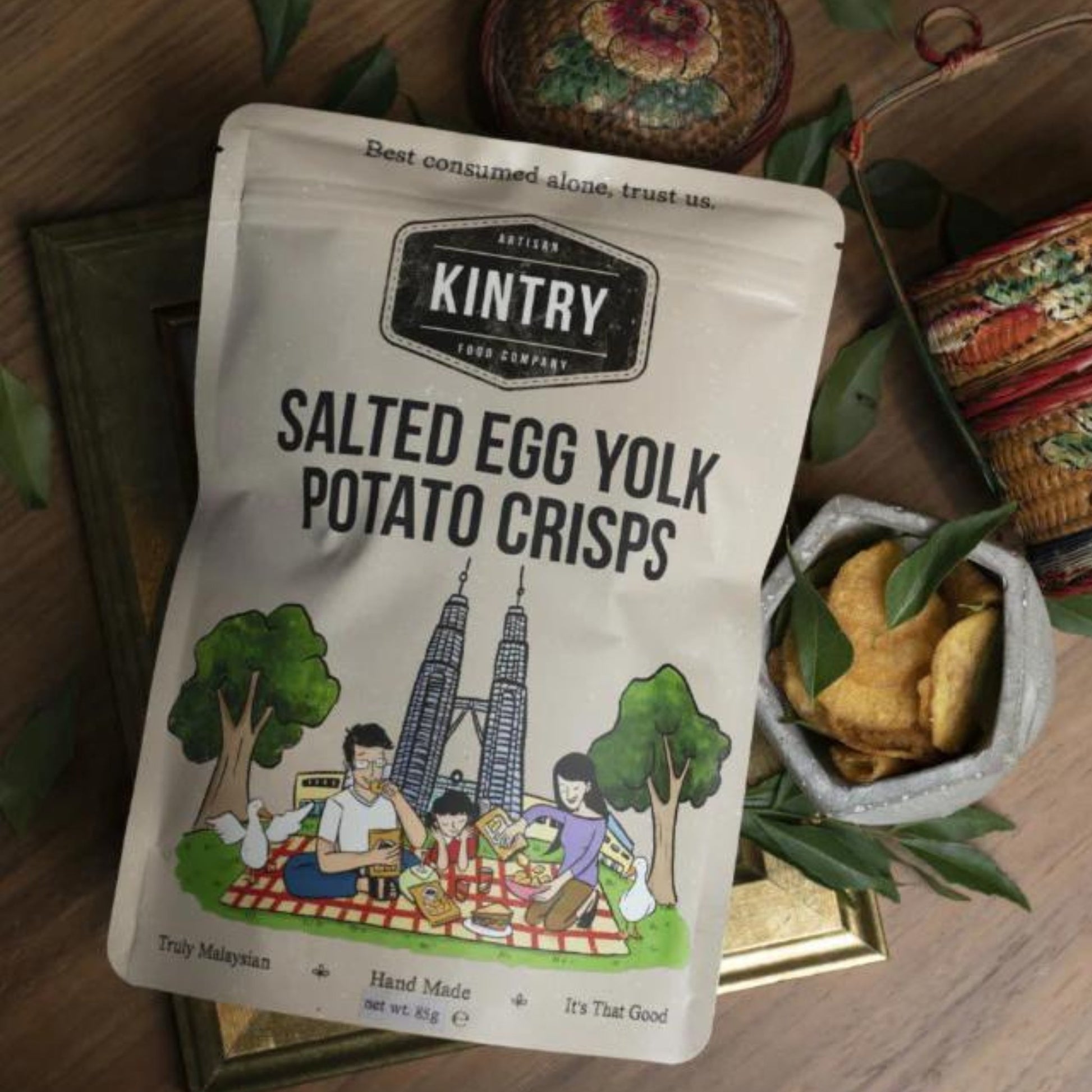 Salted Egg Potato Chips (75g) - Happy Bunch Malaysia (1102420U)
