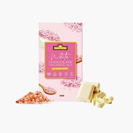 White Chocolate with Pink Mineral Salt (50g) - Happy Bunch Malaysia (1102420U)
